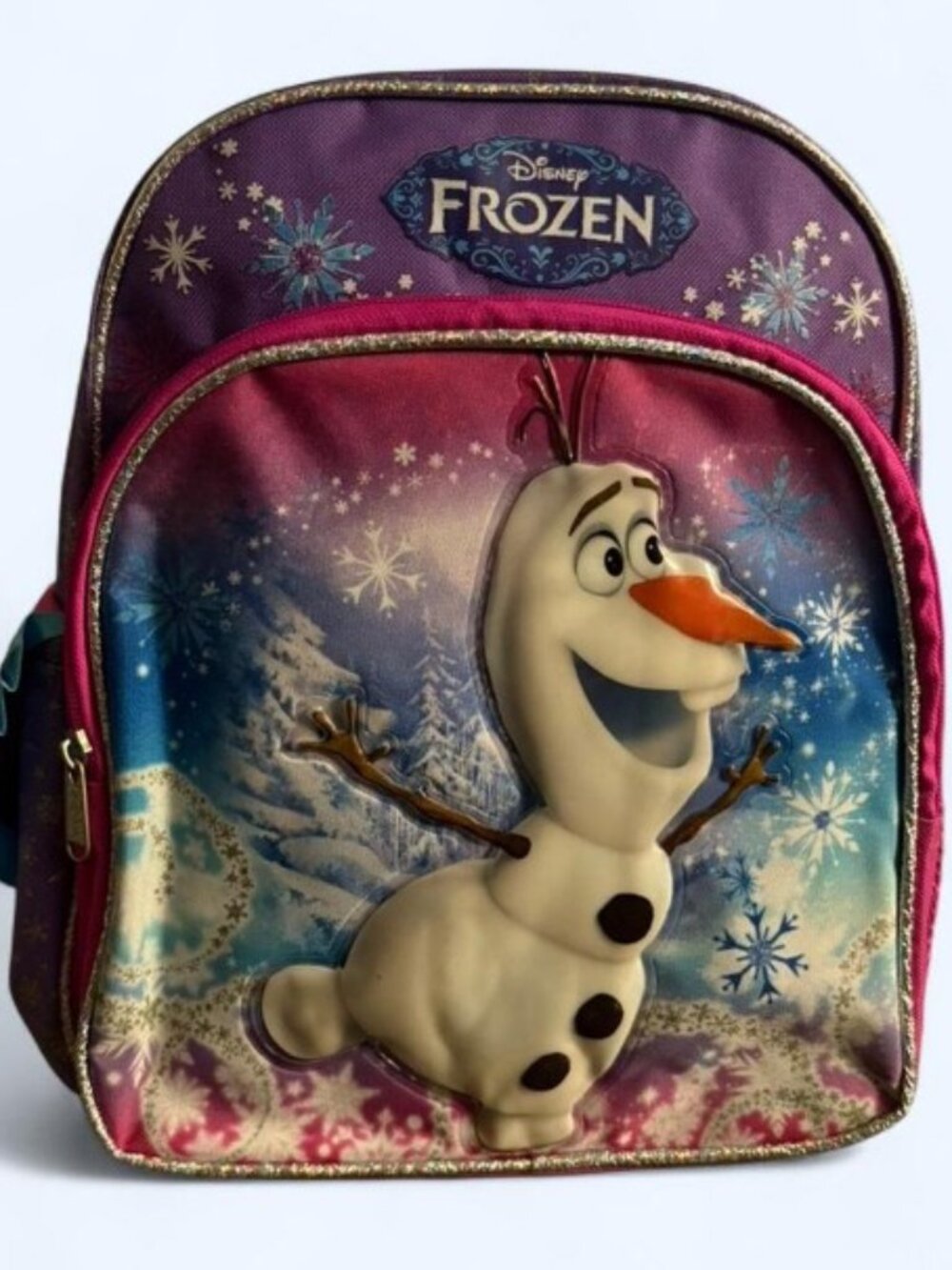 Disney Brand Frozen Olaf Kid's Backpack NWT Pink & Purple